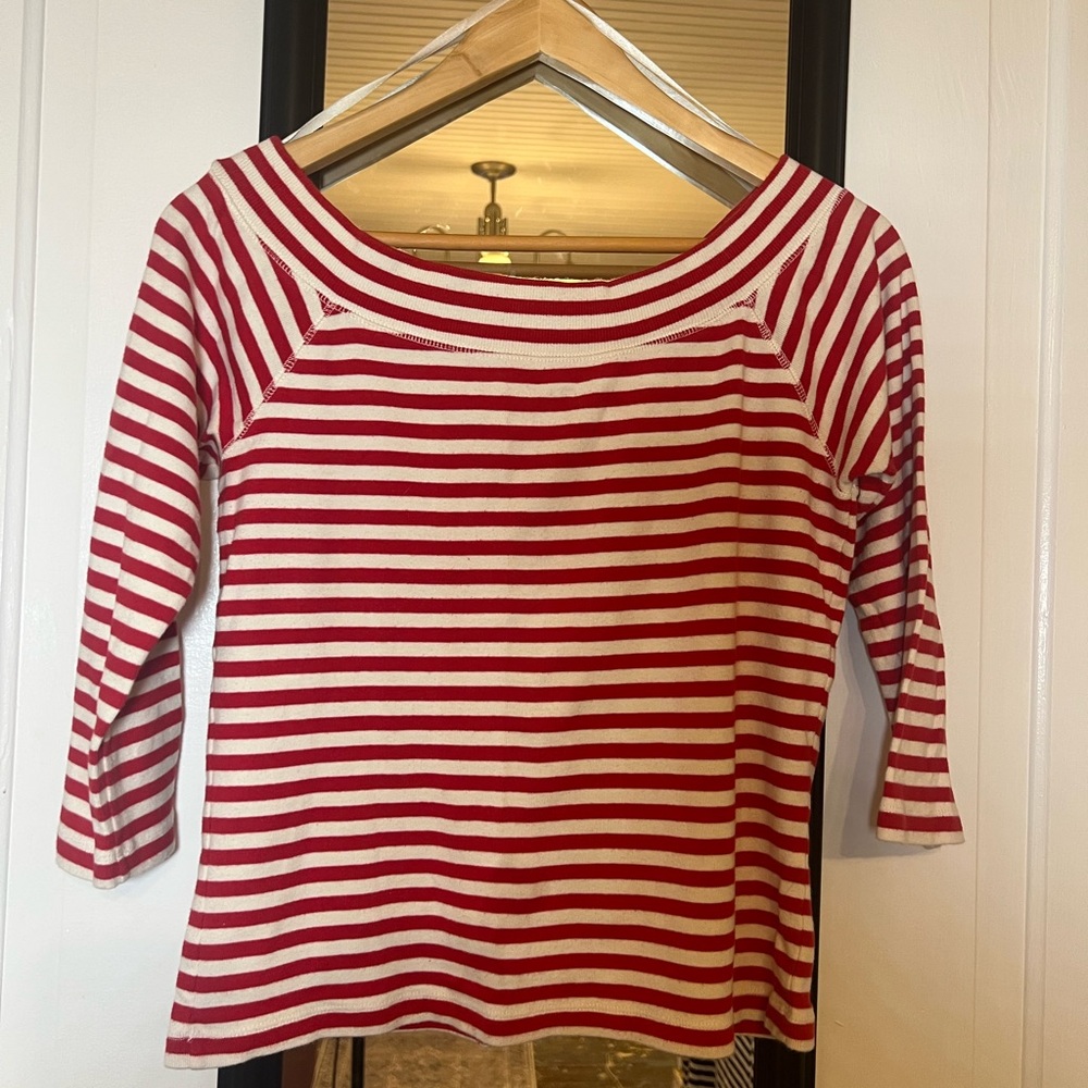 Liz Claiborne Set of 2 Striped Long Sleeve Tops Medium Bundle